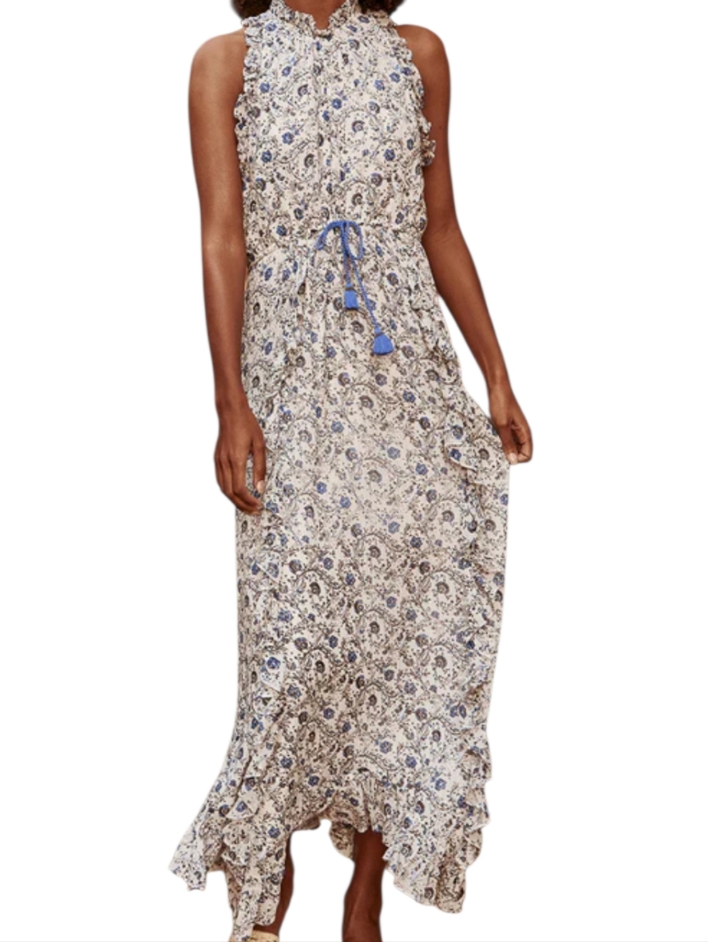 Saylor Women's Chriselle Dress Floral Print, Blue/White Retail $149- Size Small